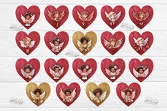 Valentine earring sublimation heart earrings heart shape sublimation design with a watercolor Baby angel. Express your individuality, elevate your mood, and spread joy with these earrings.