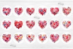 Valentine Round earring sublimation design with watercolor Flower hearts. Express your individuality, elevate your mood, and spread joy with these earrings