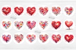 Valentine Round earring sublimation design with watercolor Flower hearts. Express your individuality, elevate your mood, and spread joy with these earrings