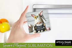Sublimation Easter Magnet - Bunny Gnome Theme Fridge Magnet