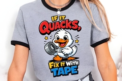 If It Quacks Fix It With Tape Funny Duck PNG Product Image 3