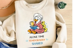 Alone Time Temporarily Shared PNG, Funny Mama Goose Reading Product Image 3