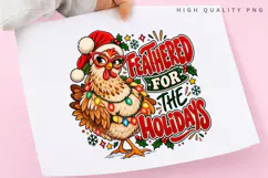 Festive Chicken Christmas Holiday Funny Winter Seasonal PNG Product Image 1
