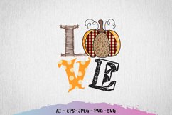 Leopard Plaid Love Pumpkins Sublimation Product Image 1