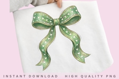 Green Coquette Bow PNG Design Product Image 2