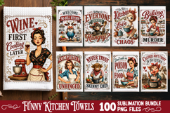 Funny Kitchen Towel Sublimation PNG Bundle 100 Designs Product Image 9