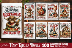 Funny Kitchen Towel Sublimation PNG Bundle 100 Designs Product Image 10