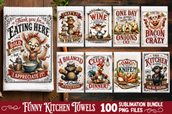 Funny Kitchen Towel Sublimation PNG Bundle 100 Designs Product Image 2