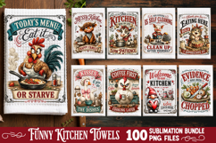 Funny Kitchen Towel Sublimation PNG Bundle 100 Designs Product Image 6