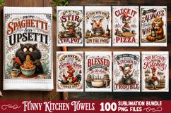 Funny Kitchen Towel Sublimation PNG Bundle 100 Designs Product Image 11
