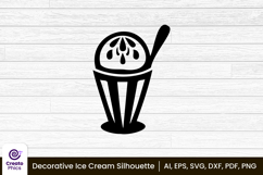 sublimation-ice cream svg-ice cream png-silhouette-craft svg-printable-black-food-clipart