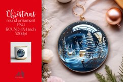 Christmas Round Ornament Sublimation PNG Product Image 1