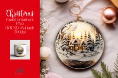 Christmas Round Ornament Sublimation PNG Product Image 1