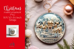 Christmas Round Ornament Sublimation PNG Product Image 1
