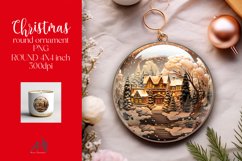 Christmas Round Ornament Sublimation PNG Product Image 1