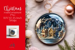Christmas Round Ornament Sublimation PNG Product Image 1