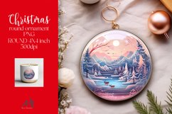 Christmas Round Ornament Sublimation PNG Product Image 1