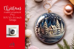 Christmas Round Ornament Sublimation PNG Product Image 1