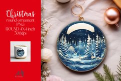 Christmas Round Ornament Sublimation PNG Product Image 1