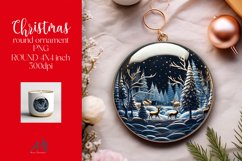 Christmas Round Ornament Sublimation PNG Product Image 1