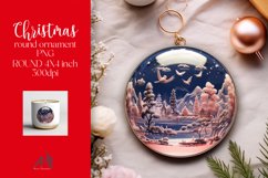Christmas Round Ornament Sublimation PNG Product Image 1