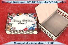Laser cutting templates for gift box with sublimation on lid Product Image 1