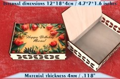Laser cutting templates for gift box with sublimation on lid Product Image 1