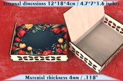 Laser cutting templates for gift box with sublimation on lid Product Image 1