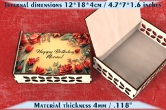 Laser cutting templates for gift box with sublimation on lid Product Image 1