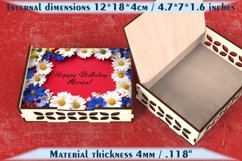Laser cutting templates for gift box with sublimation on lid Product Image 1
