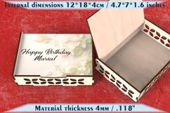Laser cutting templates for gift box with sublimation on lid Product Image 1