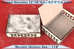 Laser cutting templates for gift box with sublimation on lid Product Image 1