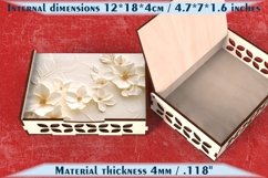 Laser cutting templates for gift box with sublimation on lid Product Image 1