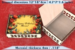 Laser cutting templates for gift box with sublimation on lid Product Image 1