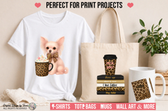 Leopard Dog Clipart PNG Bundle | 12 Luxury Elements Product Image 3
