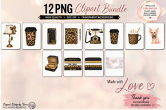 Leopard Dog Clipart PNG Bundle | 12 Luxury Elements Product Image 2