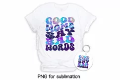 Good Moms Say Bad Words Purple Mermaid PNG for Sublimation Product Image 2