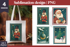 Christmas clipart Postage Stamp Santa Claus Nutcracker Tree Product Image 1