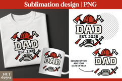 Fathers day tshirt, Father Firefighter mug Dad Established Product Image 1