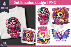 Drama queen Funny tshirt design Drama Queen Cat Sublimation Product Image 1