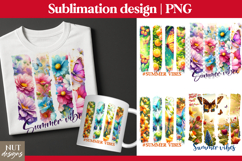 Butterfly Floral t shirt, Sunny days, Summer brush strokes Product Image 1