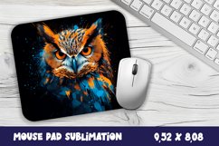 Mouse Pad Sublimation Design | bird owl mouse pad Product Image 1