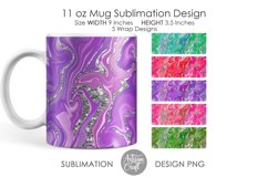 Sublimation mug design, fluid art, chunky glitter Product Image 1