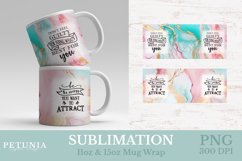 Motivational mug design being used as a sublimation mug wrap print