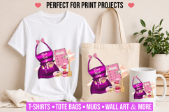 Nail Tech Clipart Bundle PNG Apron Planner Sublimation Product Image 3