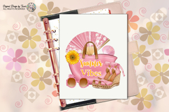 Summer Vibes Pink Beach Bag Fashion Clipart Sublimation PNG Product Image 9