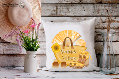Golden Summer Vibes PNG Luxury Beach Bag Clipart Sublimation Product Image 9