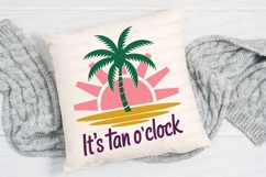 Tan o clock Palm Tree Sunset Design beach Sublimation PNG Product Image 2