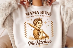 Mama Runs On Flour And Fire PNG Design Product Image 2