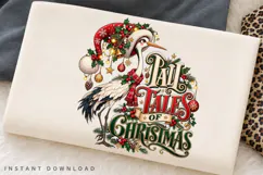 Festive Holiday Stork Christmas Winter Seasonal Typography Product Image 2